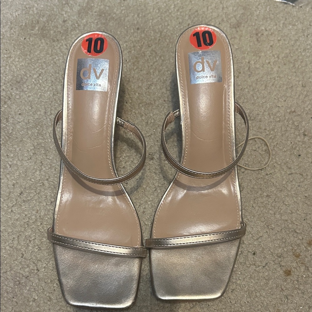 Dolce Vita Metallic Heeled Sandals